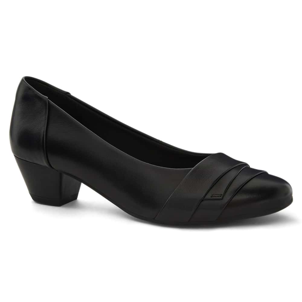 Adler Heel in Black Leather