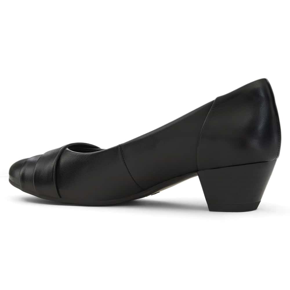 Adler Heel in Black Leather
