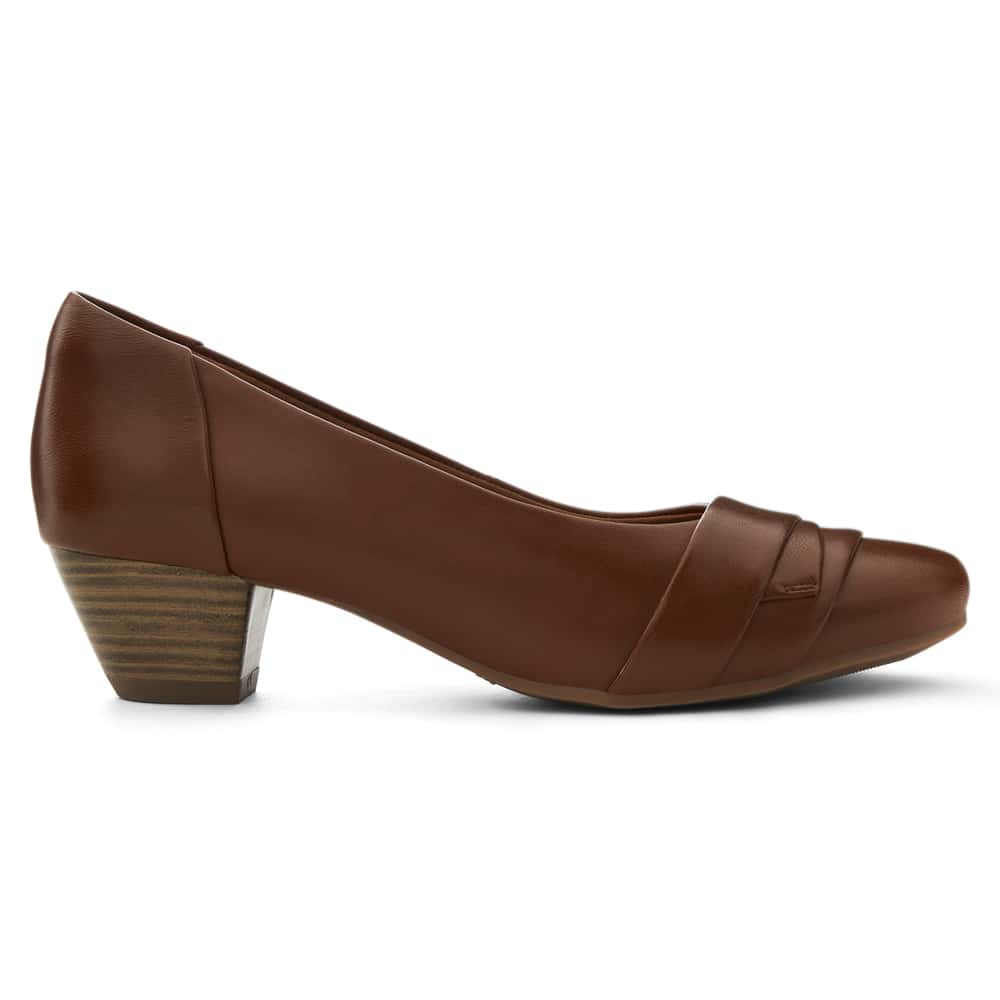 Adler Heel in Mid Brown Leather