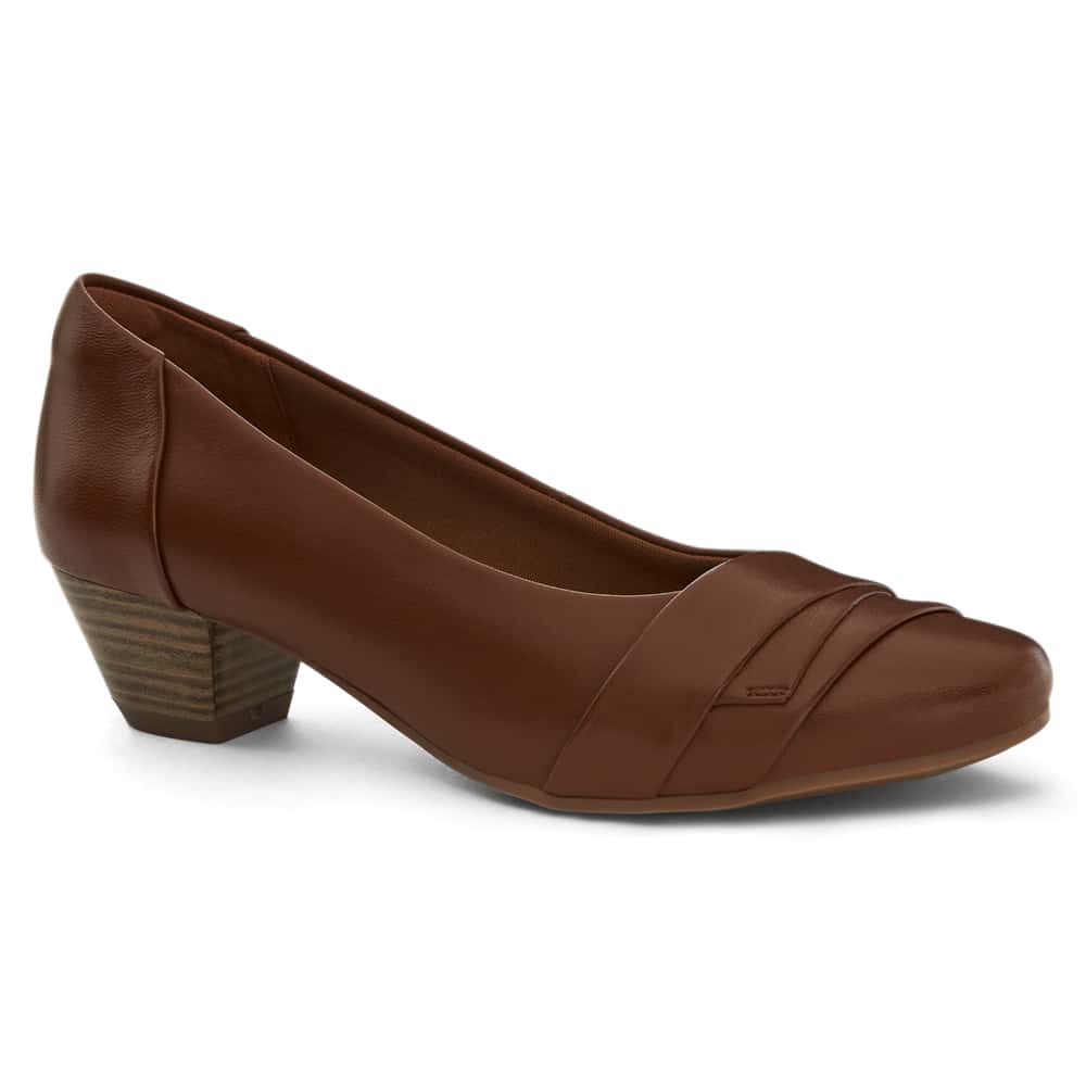 Adler Heel in Mid Brown Leather