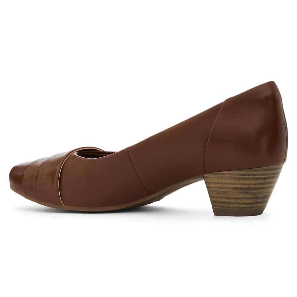 Adler Heel in Mid Brown Leather
