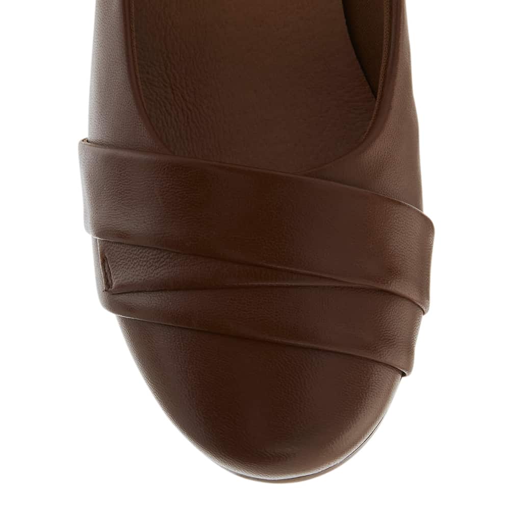 Adler Heel in Mid Brown Leather