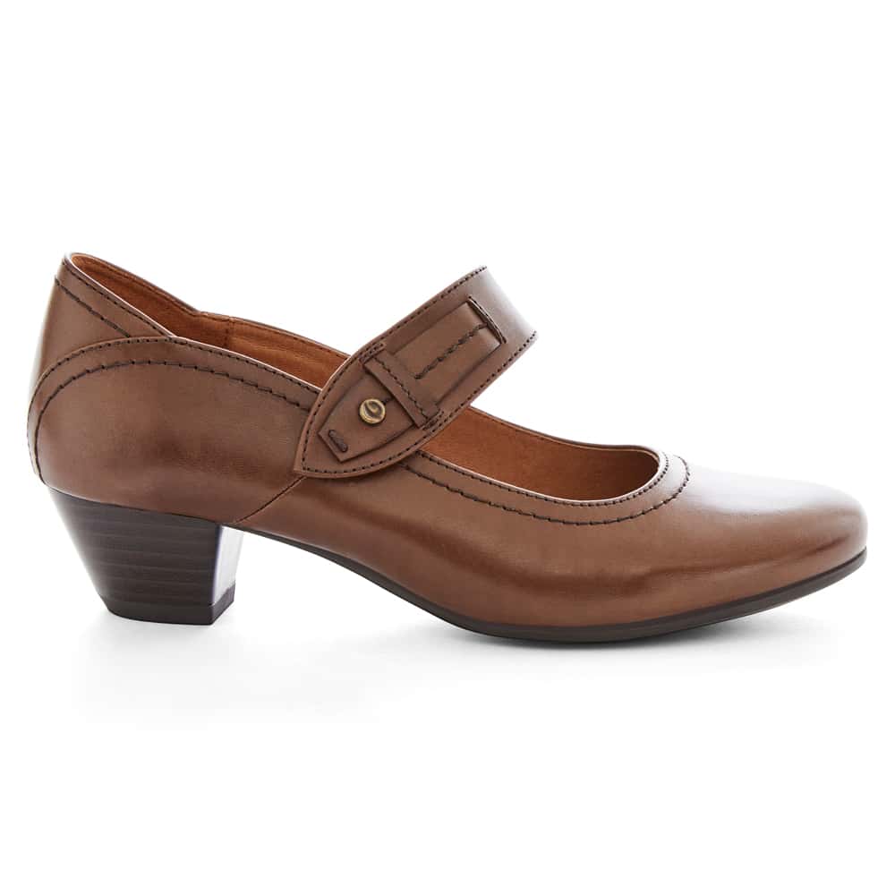 Appeal Heel in Brown Leather