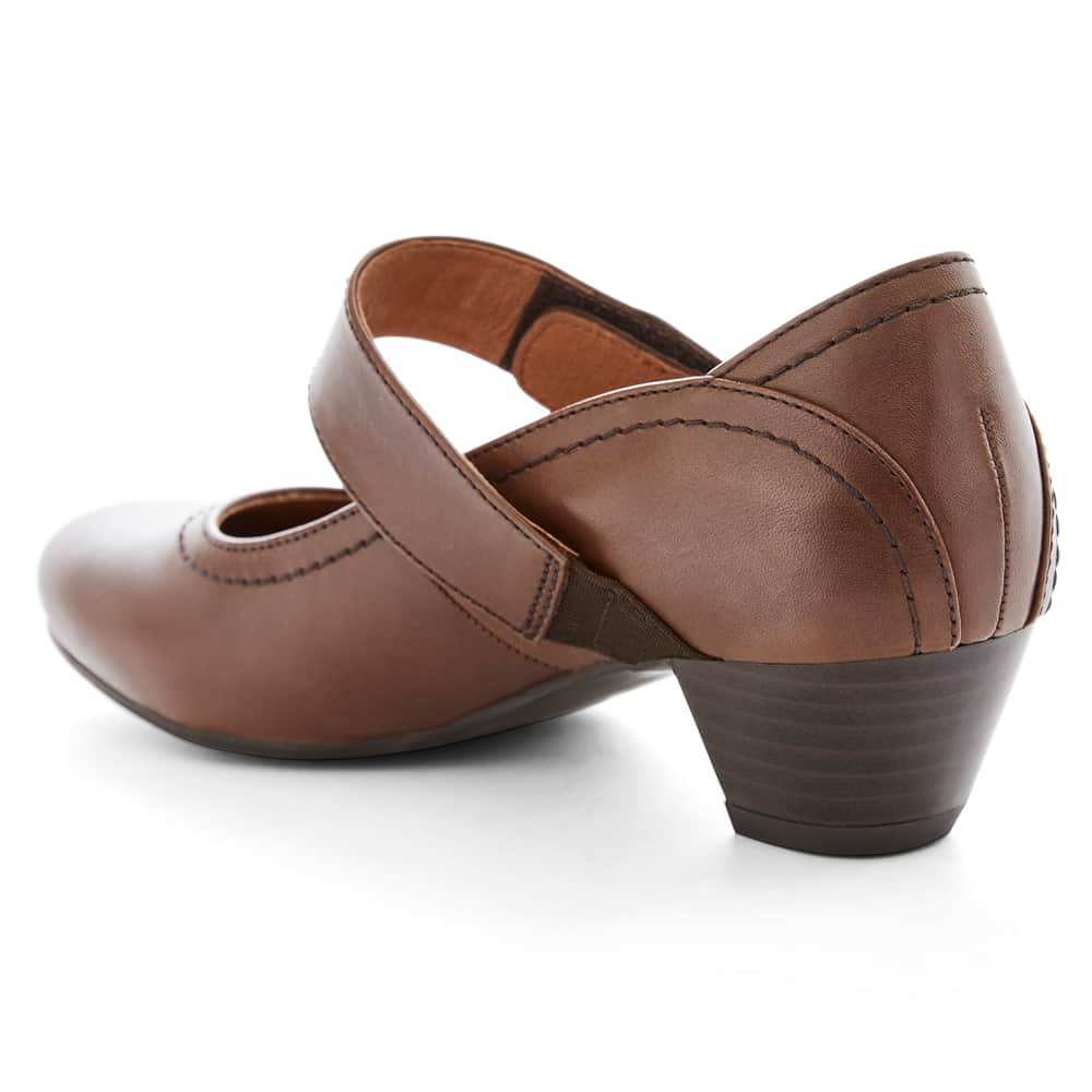 Appeal Heel in Brown Leather