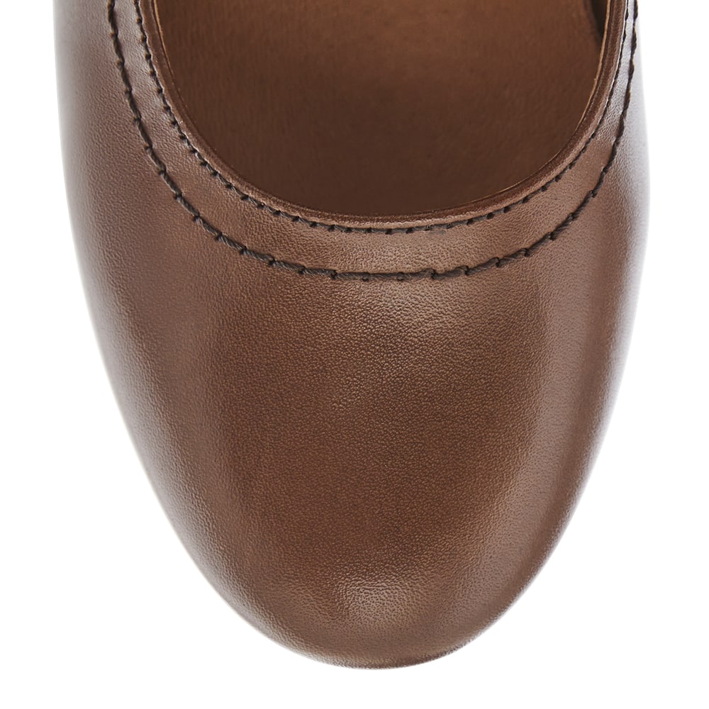Appeal Heel in Brown Leather