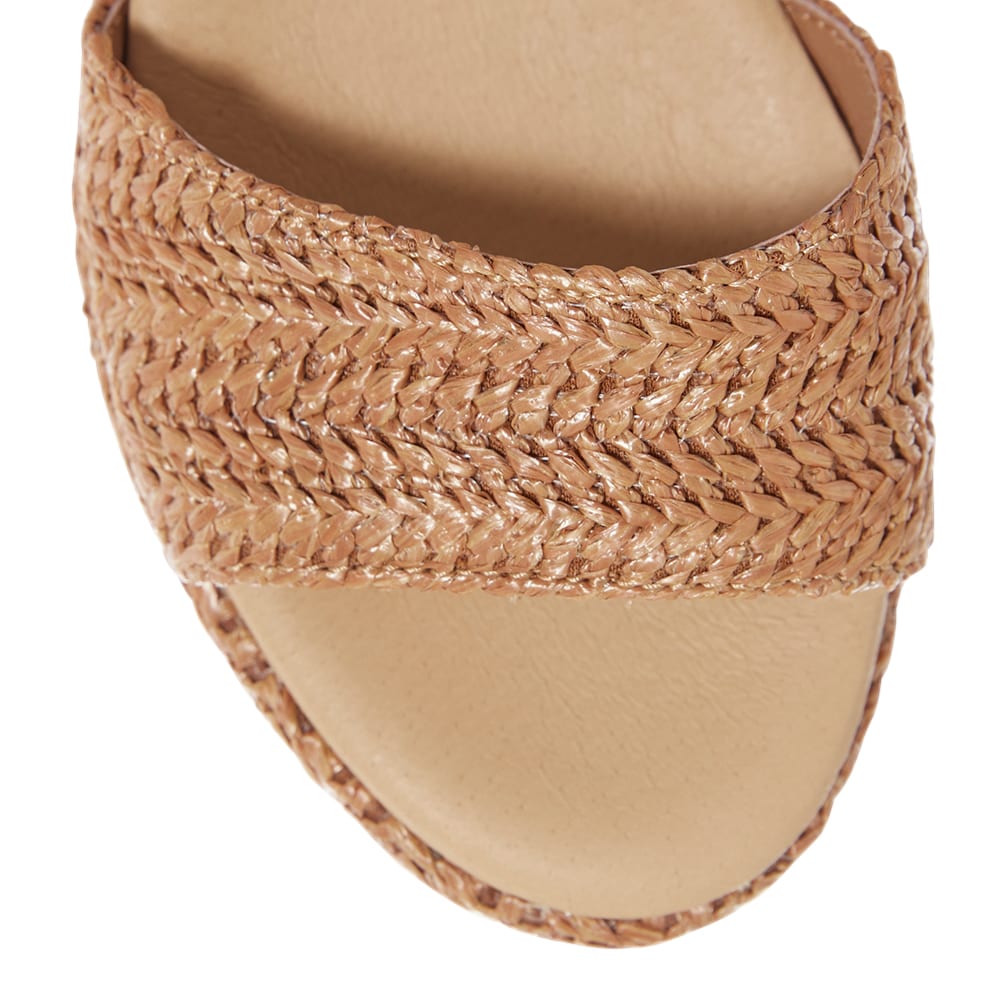Bangkok Wedge in Tan Raffia