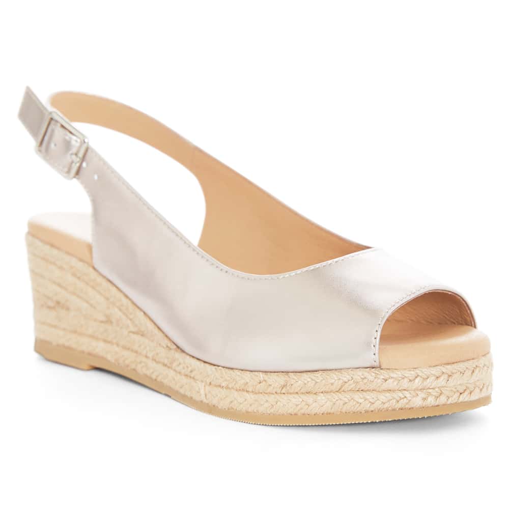 Belmont Espadrille in Pewter Raffia