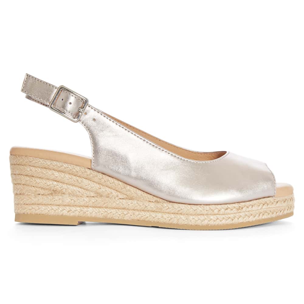 Belmont Espadrille in Pewter Raffia