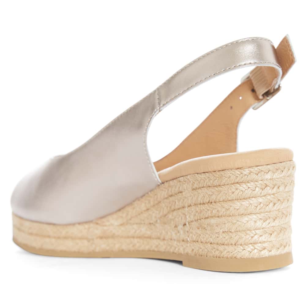 Belmont Espadrille in Pewter Raffia