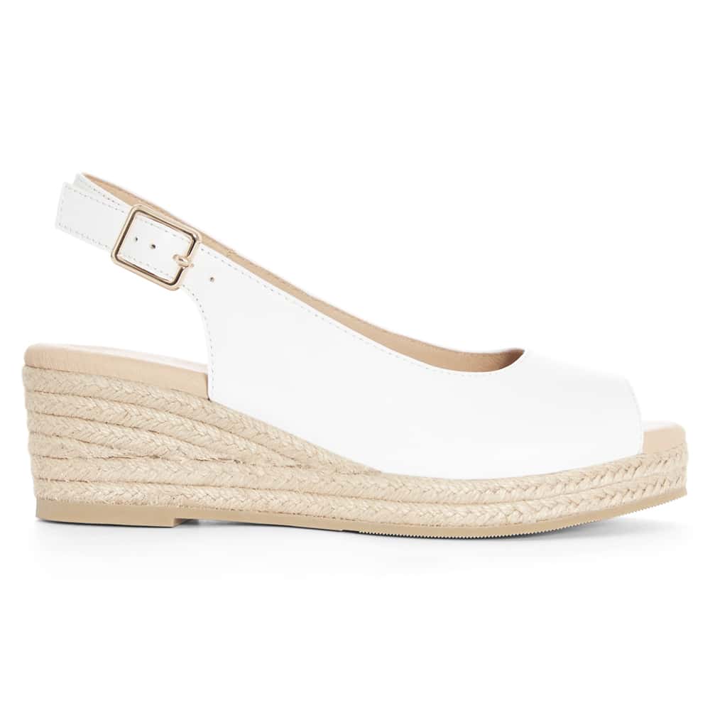 Belmont Espadrille in White Leather