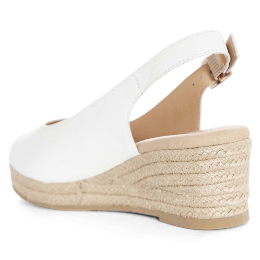 Belmont Espadrille in White Leather