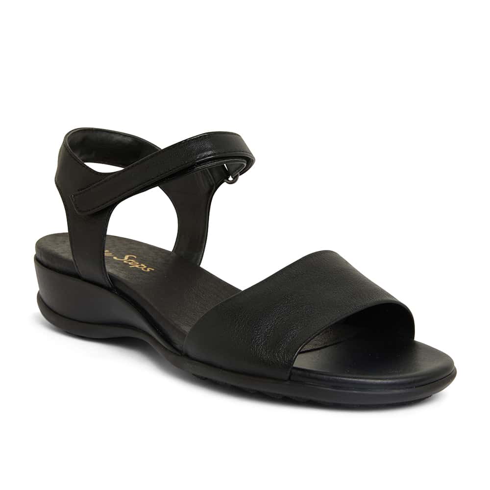 Camden Sandal in Black Leather