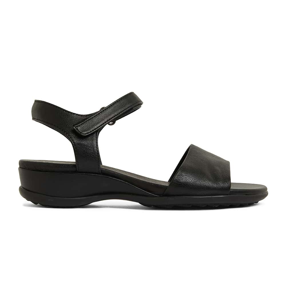 Camden Sandal in Black Leather