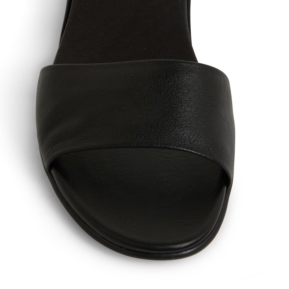 Camden Sandal in Black Leather
