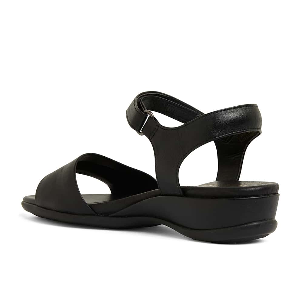 Camden Sandal in Black Leather