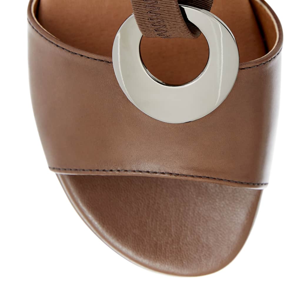 Caroline Sandal in Brown Leather