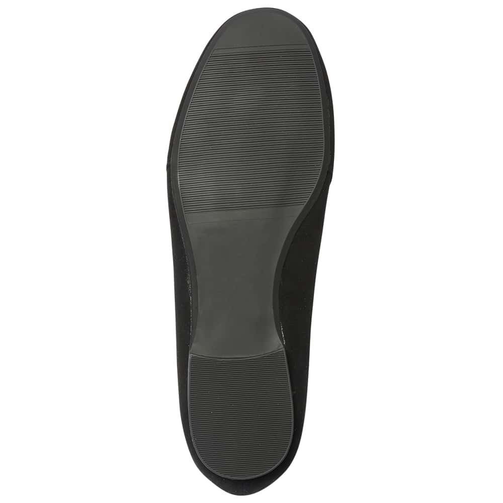 Castle Flat in Black Suede