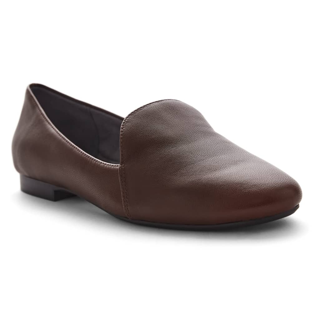 Castle Flat in Chocolate  Leather