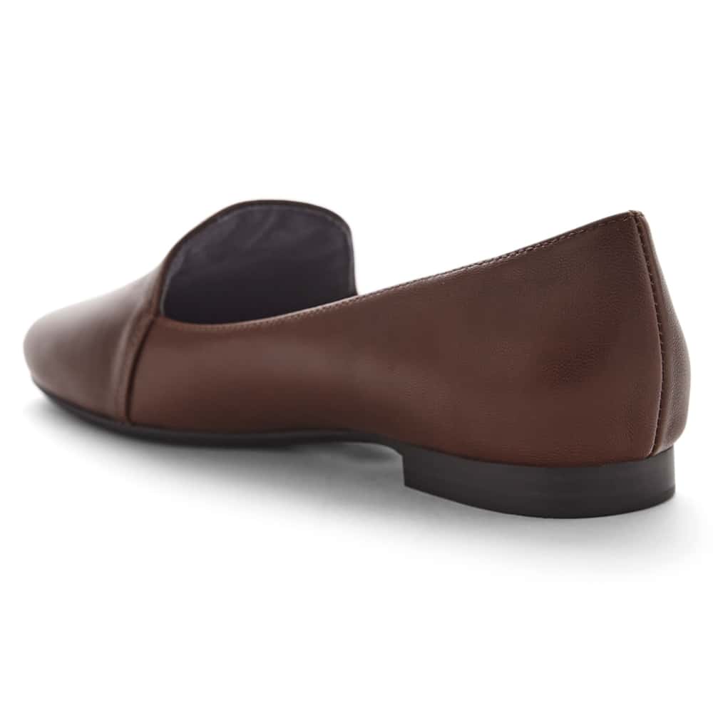 Castle Flat in Chocolate  Leather