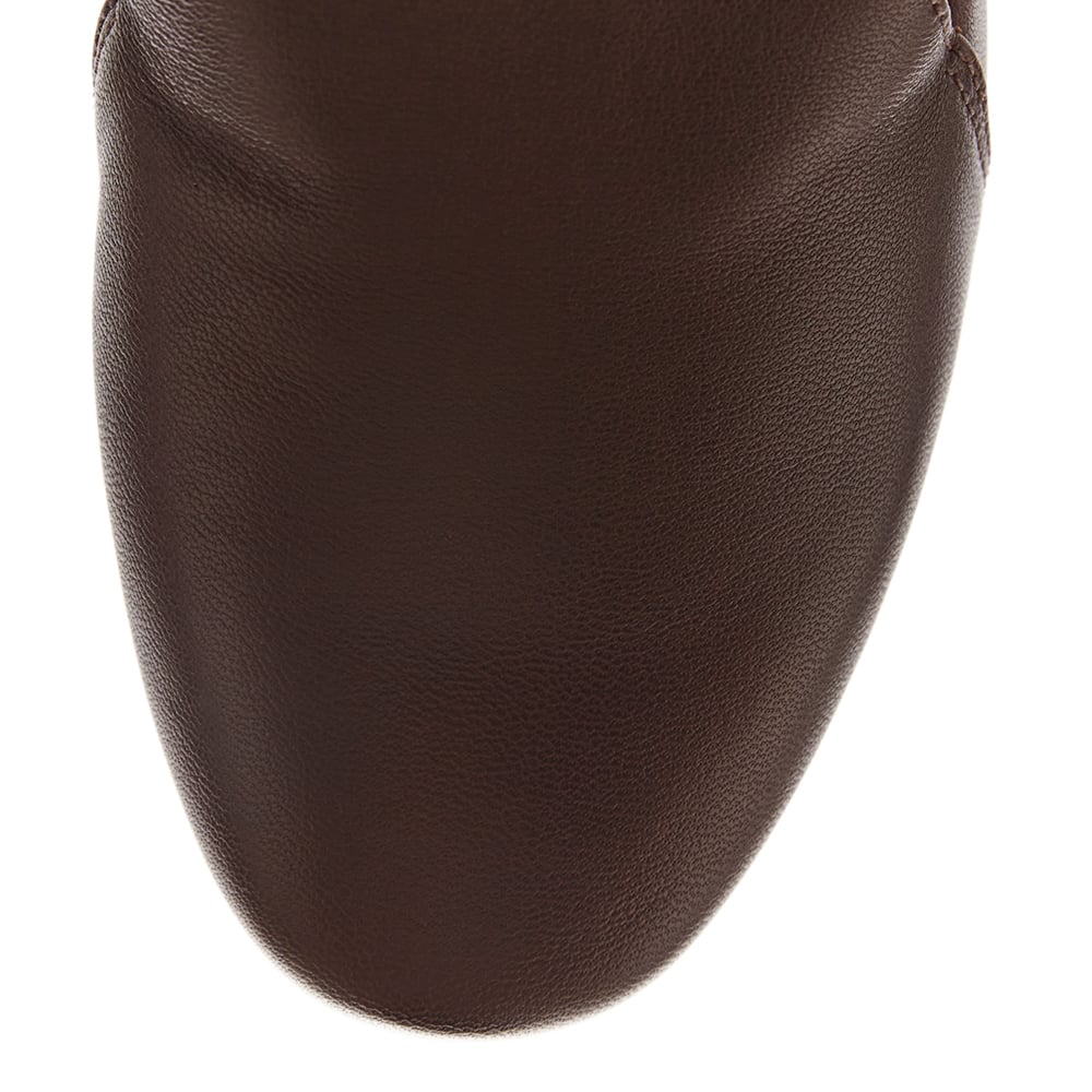 Castle Flat in Chocolate  Leather