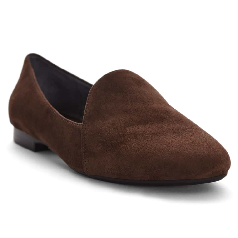 Castle Flat in Chocolate  Suede