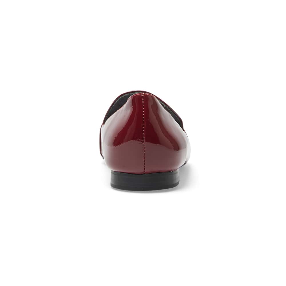 Castle Flat in Wine Crinkle Patent Patent