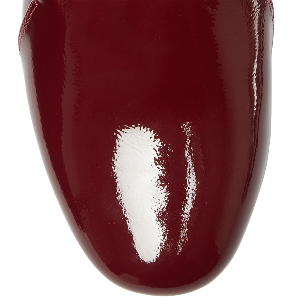 Castle Flat in Wine Crinkle Patent Patent