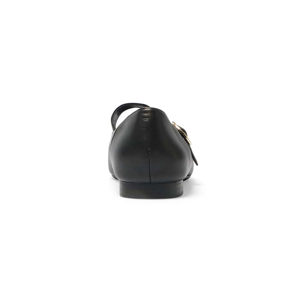 Colby Ballet Flat in Black Leather