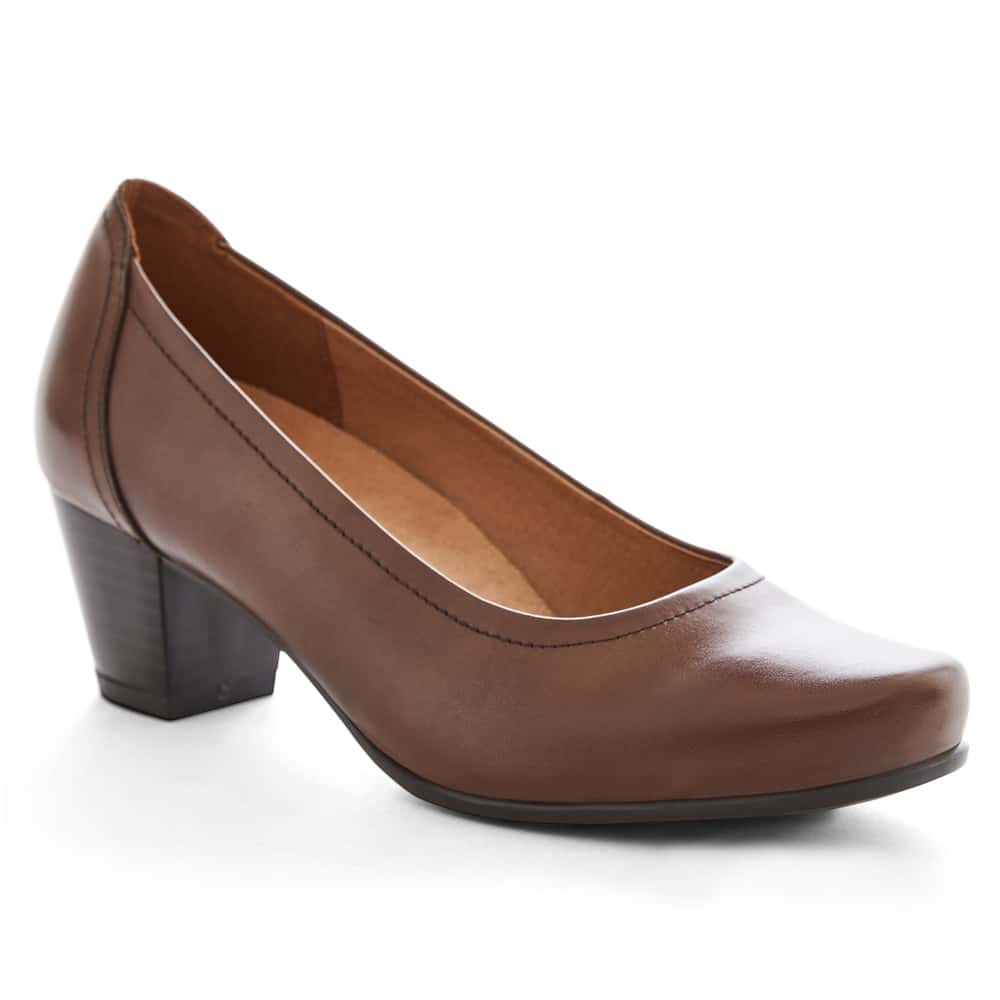 Cyrus Heel in Brown Leather