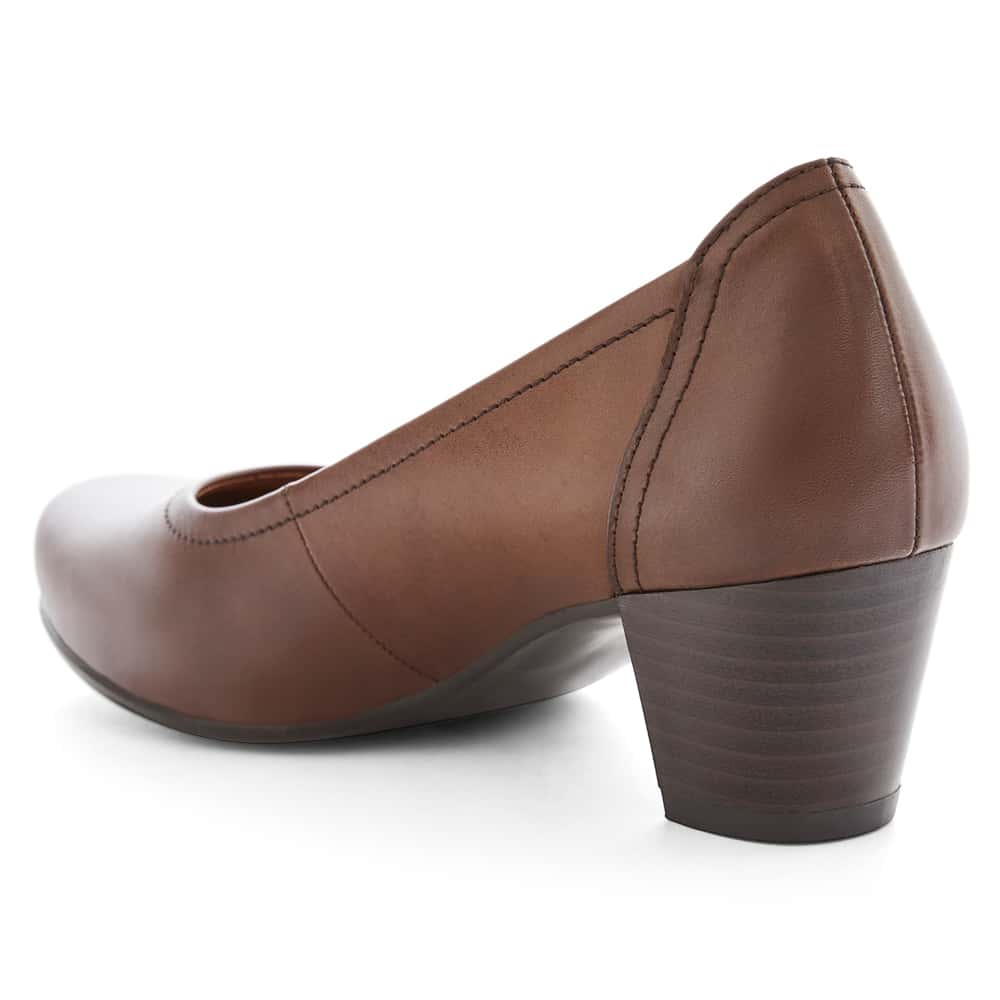Cyrus Heel in Brown Leather