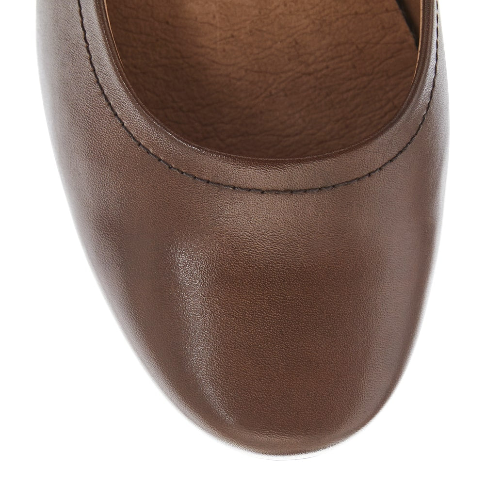 Cyrus Heel in Brown Leather