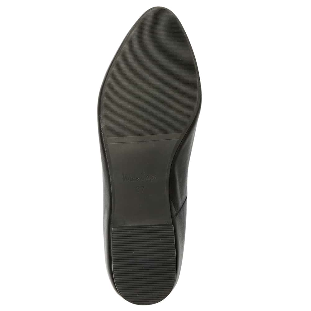 Dame Ballet Flat in Black Leather