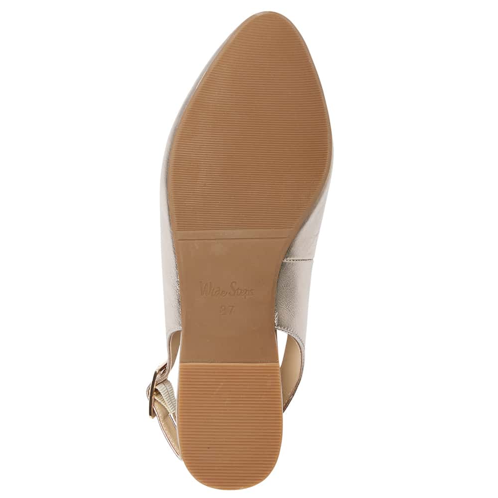 Delta Ballet Flat in Pewter Leather