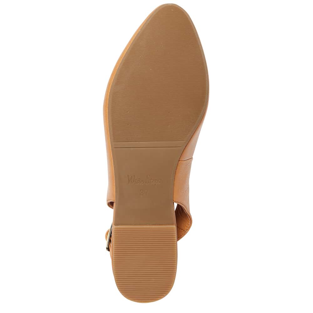 Delta Ballet Flat in Tan Leather