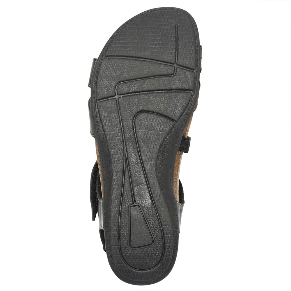 Fandango Sandal in Black Leather