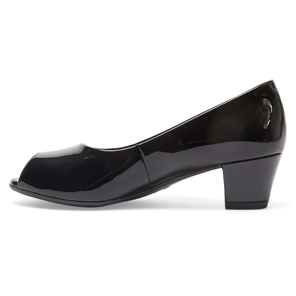 Hilary Heel in Black Patent