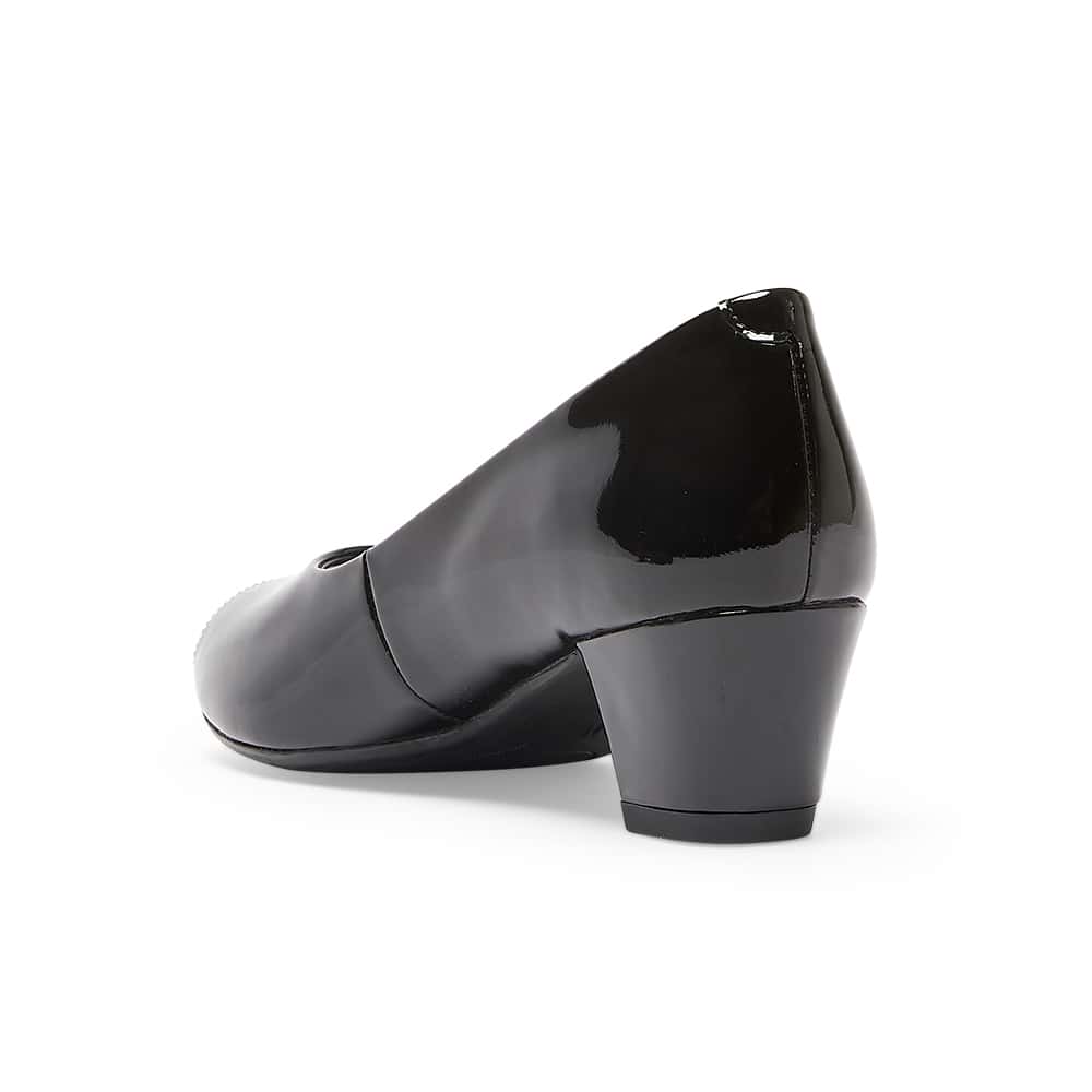 Hilary Heel in Black Patent