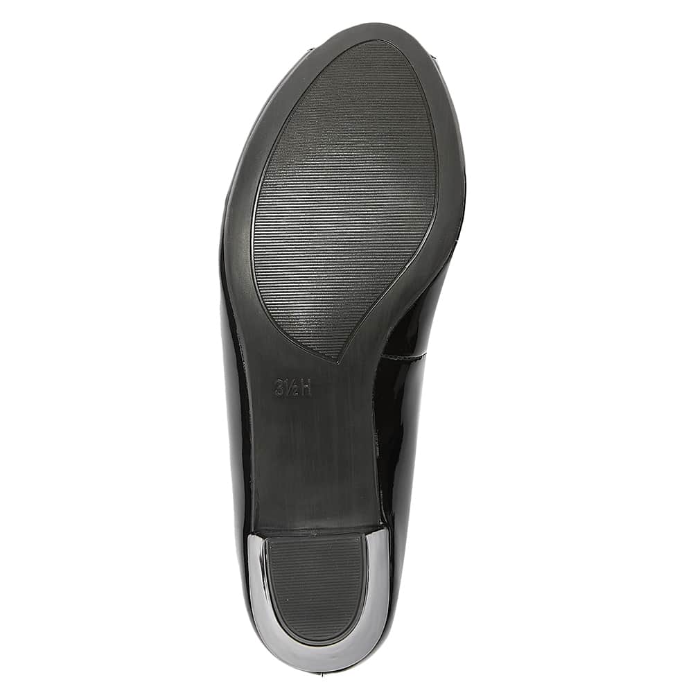 Hilary Heel in Black Patent