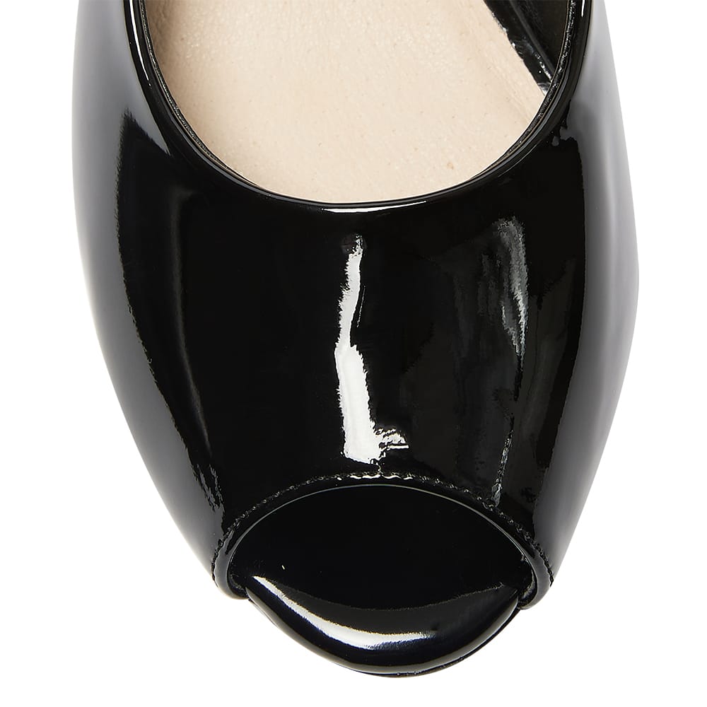 Hilary Heel in Black Patent