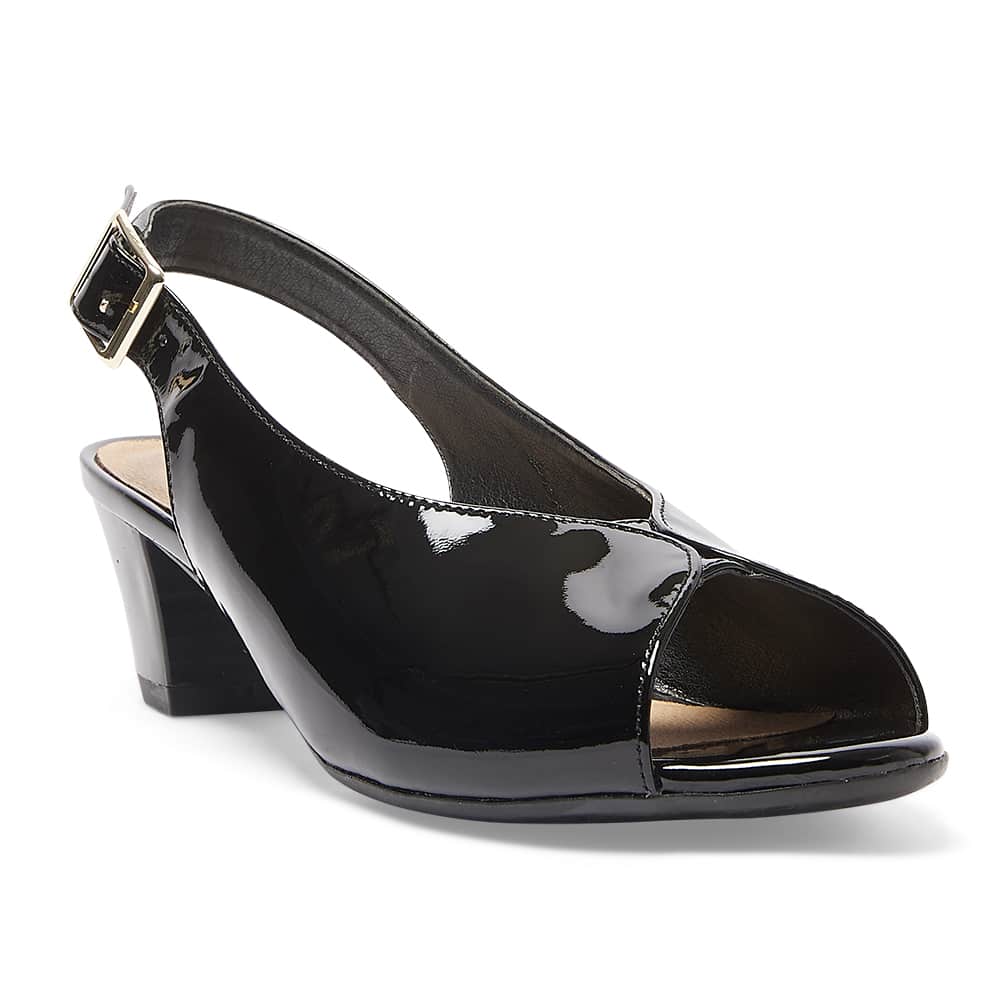 Hilda Heel in Black Patent
