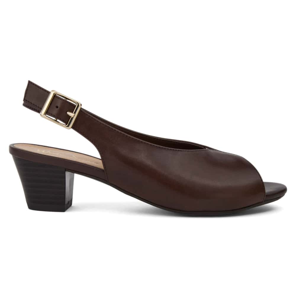 Hilda Heel in Brown Leather