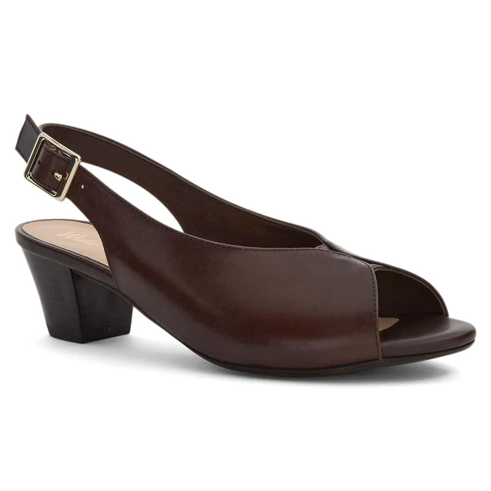 Hilda Heel in Brown Leather