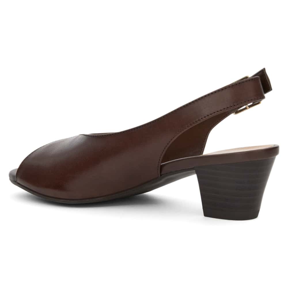 Hilda Heel in Brown Leather
