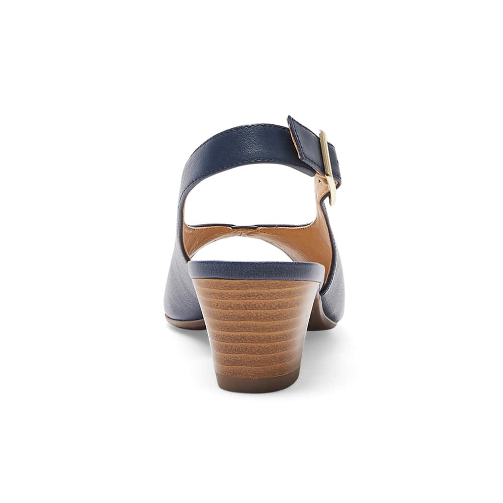 Hilda Heel in Navy Leather