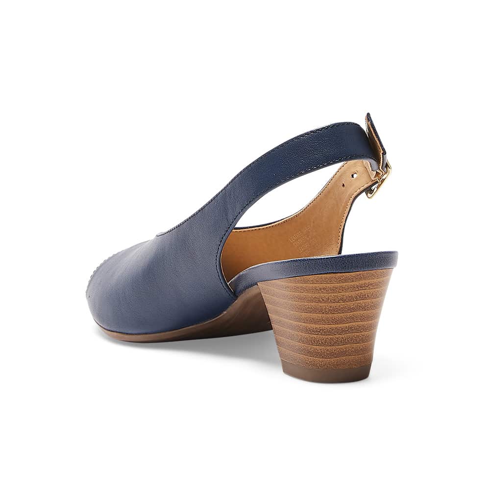 Hilda Heel in Navy Leather