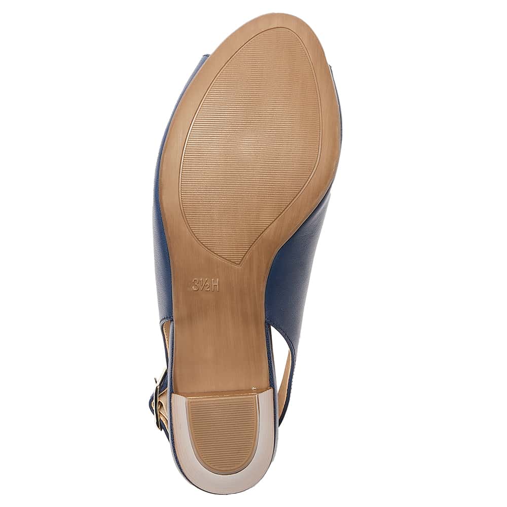 Hilda Heel in Navy Leather