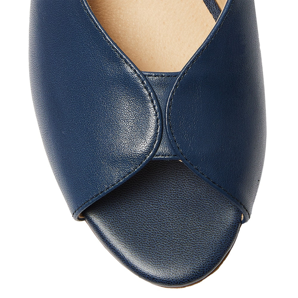 Hilda Heel in Navy Leather