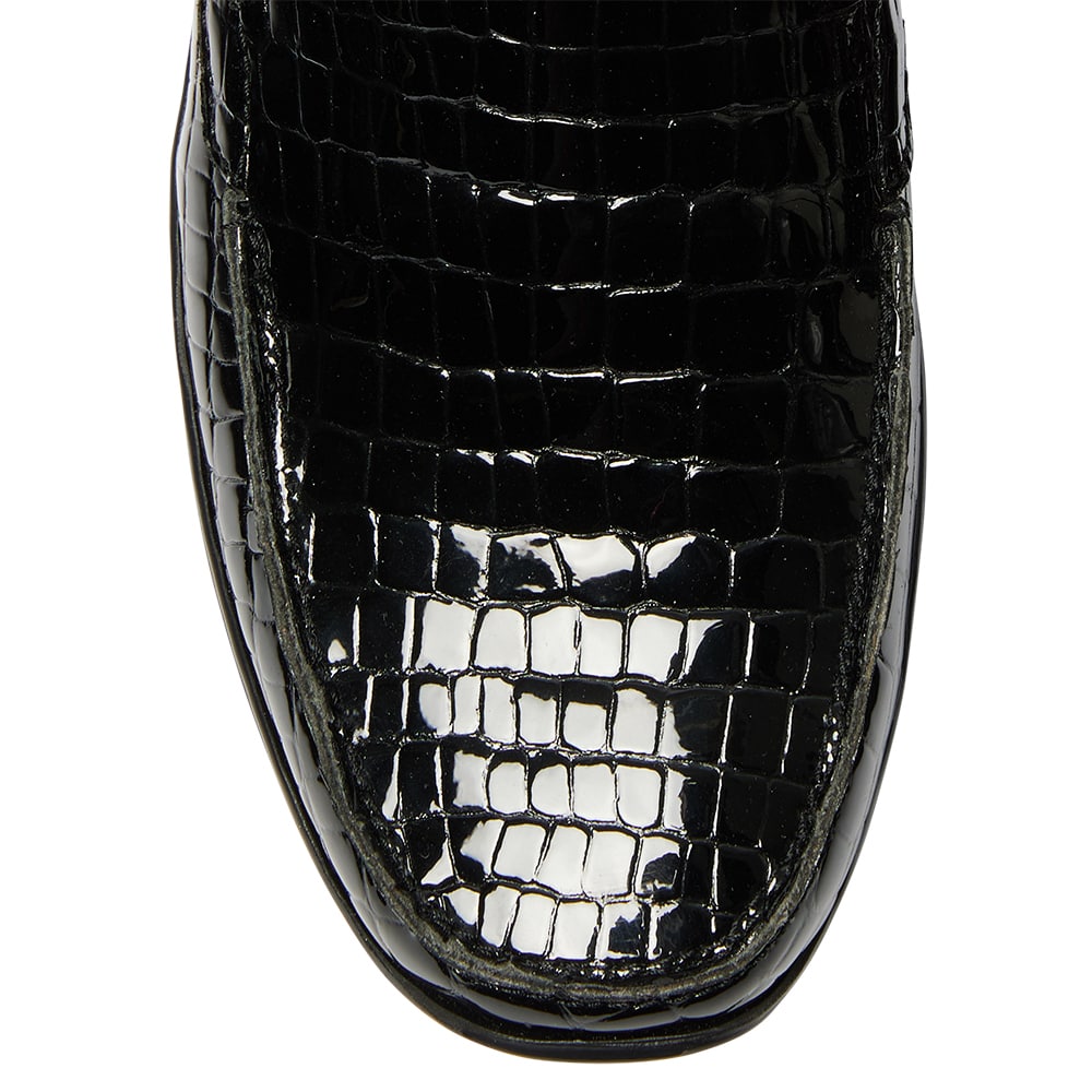 Maestro Loafer in Black Croc