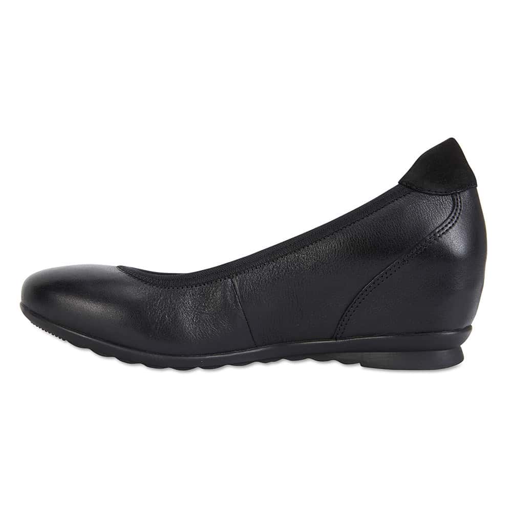 Norah Heel in Black Leather