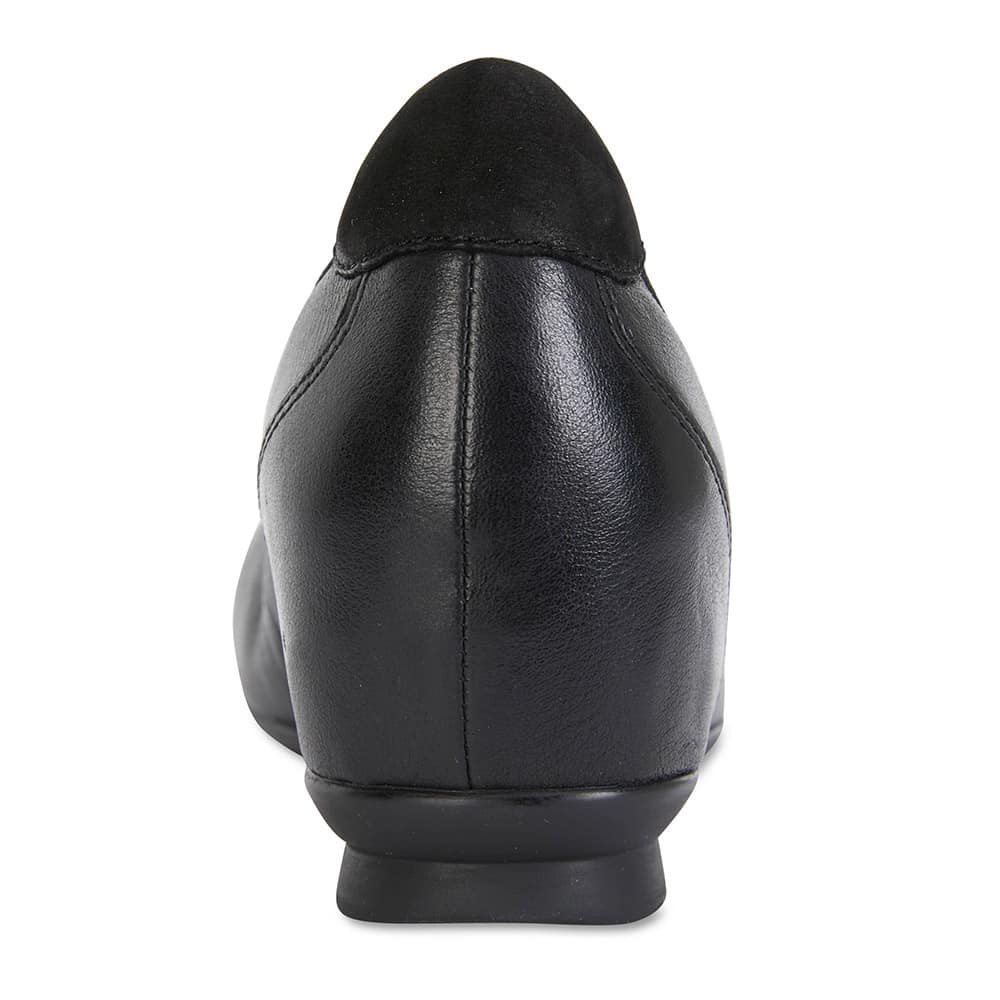 Norah Heel in Black Leather